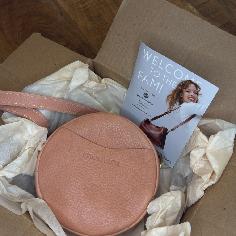 Portland Leather Circle Crossbody Bag